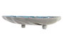 DKD Home Decor Centro de Mesa de Cristal y Resina con Diseño de Hoja, Surtido de 2 Piezas