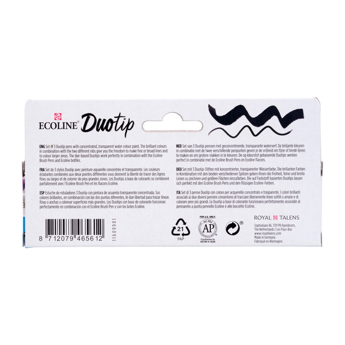 Ecoline Estuche Secundario Duotip con 3 colores