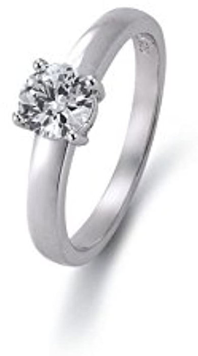 GOOIX Anillo de Plata 925 con Circonita Blanca Talla 54