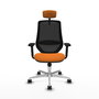 PIQUERAS Y CRESPO Silla de oficina Mardos Naranja y Negro