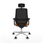 PIQUERAS Y CRESPO Silla de oficina Mardos Naranja y Negro