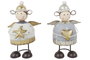 DKD Home Decor Set de 6 Figuras de Ángel en Metal, Surtido de 2 Modelos