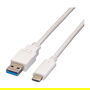 VALUE 11999010 Cable USB 3.2 Gen 2 (3.1 Gen 2) Micro-USB A a USB C, 0.5 m, Blanco