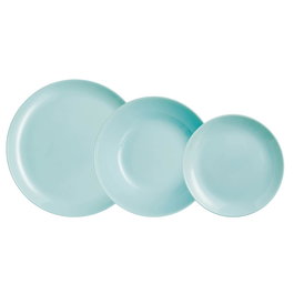 Vajilla Opal Diwali Turquesa Luminarc 18 Piezas - 6 Personas