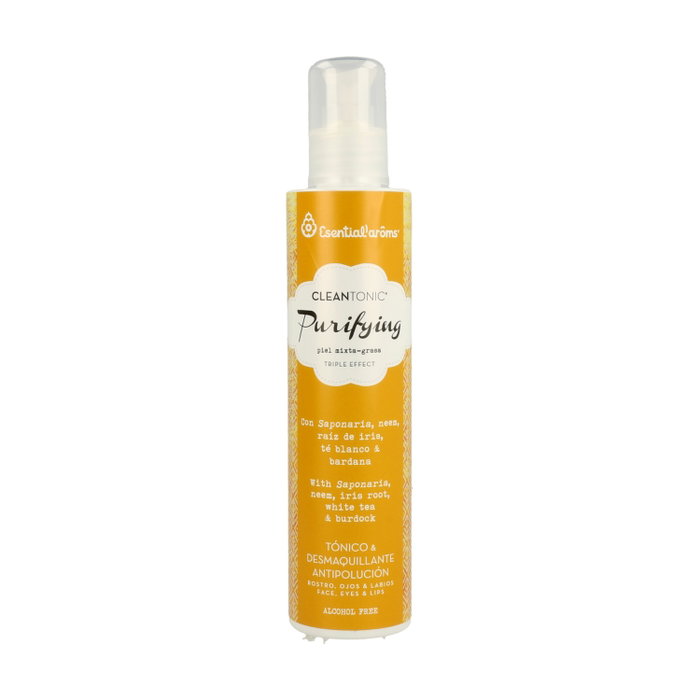 Esential Aroms Cleantonic Purifying Tónico Desmaquillante y Antipolución Piel Mixta-grasa 200 ml