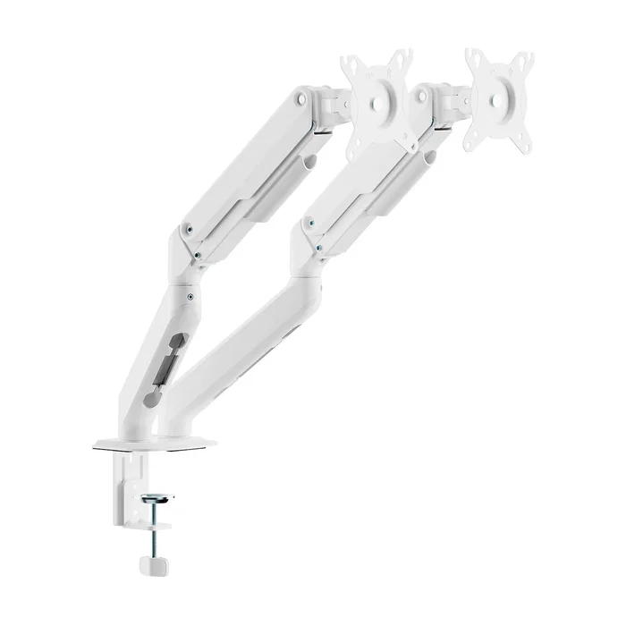 Aisens Soporte de Mesa DT32TSR-439 para 2 Monitores/TV de 17-32 pulgadas, Blanco