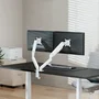 Aisens Soporte de Mesa DT32TSR-439 para 2 Monitores/TV de 17-32 pulgadas, Blanco
