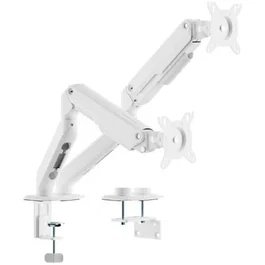 Aisens Soporte de Mesa con Contrapeso DT32TSR-439 para 2 Monitores de 17-32", Giratorio, Inclinable hasta 90 Grados, Carga 9kg, Blanco