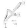 Aisens Soporte de Mesa con Contrapeso DT32TSR-439 para 2 Monitores de 17-32", Giratorio, Inclinable hasta 90 Grados, Carga 9kg, Blanco