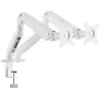 Aisens Soporte de Mesa con Contrapeso DT32TSR-439 para 2 Monitores de 17-32", Giratorio, Inclinable hasta 90 Grados, Carga 9kg, Blanco