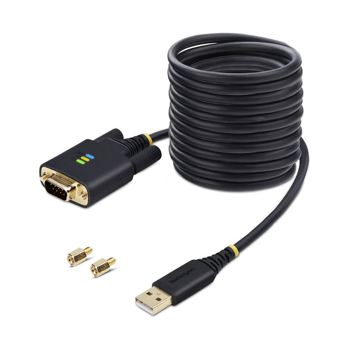 StarTech.com Cable Adaptador USB a Serie RS-232 DB-9, 3m, Negro