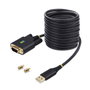 StarTech.com Cable Adaptador USB a Serie RS-232 DB-9, 3m, Negro