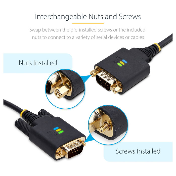 StarTech 10FT/3M USB TO SERIAL CABLE FTDI USB a DB9 RS232