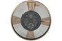 DKD Home Decor Reloj de Pared Metal y Cristal Negro