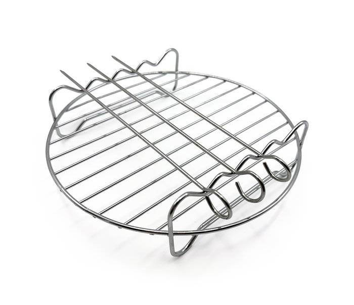 Inde - Rejilla Red con 3 Pinchos para Airfryer, Parrilla de Aire Caliente 19.5x19.5x5 cm (12 Unidades)