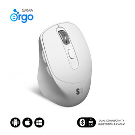 SUBBLIM COMFORT ERGO DUAL MOUSE BATTERY WHITE