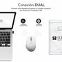 Subblim Comfort Ergo Dual Ratón Ergonómico Blanco