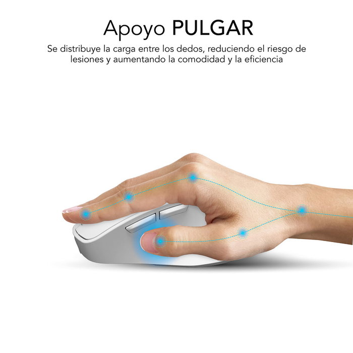 Subblim Comfort Ergo Dual Ratón Ergonómico Blanco Subblim Comfort Ergo Dual Ratón Ergonómico Blanco