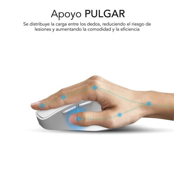 Subblim Comfort Ergo Dual Ratón Ergonómico Inalámbrico Blanco Subblim Comfort Ergo Dual Ratón Ergonómico Inalámbrico Blanco