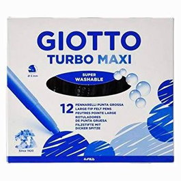 Rotulador Fibra Giotto Turbo Maxi Amarillo (Set de 12)