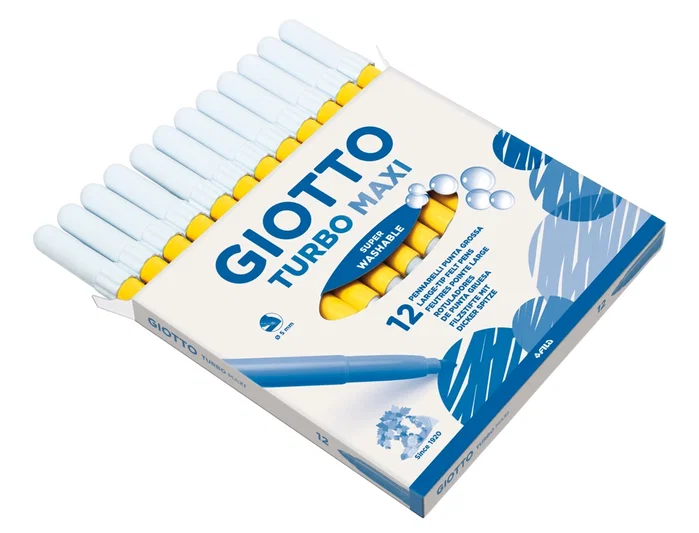 Giotto Turbo Maxi Amarillo Estuche de 12 Unidades Giotto Turbo Maxi Amarillo Estuche de 12 Unidades