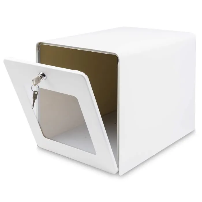 Burg Wachter Buzón Costero Acero Galvanizado Puerta Trasera Cristal Blanco Anticorrosión Bisagras Inoxidable Resistente a la Abrasión 37kg