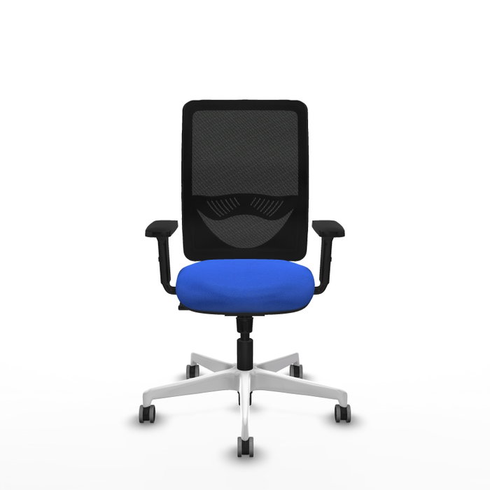 PIQUERAS Y CRESPO Silla de oficina Zulema con mecanismo Sincro, Tela Azul y Malla Negra PIQUERAS Y CRESPO Silla de oficina Zulema con mecanismo Sincro, Tela Azul y Malla Negra