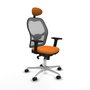 PIQUERAS Y CRESPO Silla de oficina Jorquera Naranja y Gris