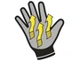 Deltaplus Guantes de poliéster antideslizantes lavables talla 8 gris