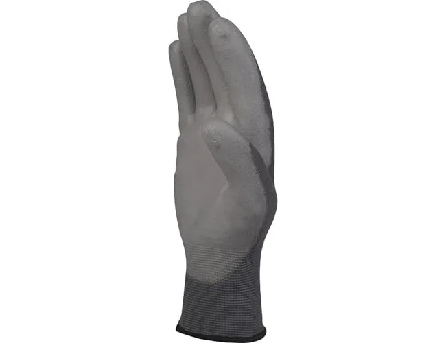 Deltaplus Guantes de poliéster antideslizantes lavables talla 8 gris