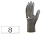 Deltaplus Guantes de Poliester Antideslizante Lavable para Manipulacion y Manutencion Gris Talla 8