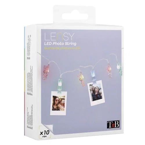 TNB LENSY Guirnalda de 10 portafotos LED con 1,2 m de longitud TNB LENSY Guirnalda de 10 portafotos LED con 1,2 m de longitud