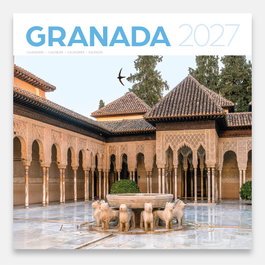 TRIANGLE POSTALS Calendario de pared 2027 Granada y la Alhambra 30x30 cm