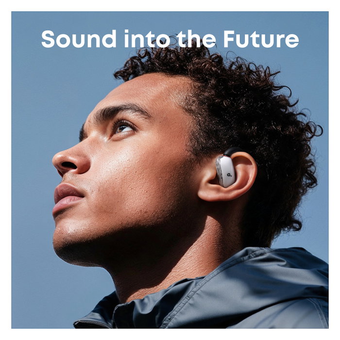 Anker Soundcore V40i Auriculares Inalámbricos Bluetooth 5.4, Diseño Open-Ear para Llamadas y Música, Resistencia IP55, Carga Rápida, Color Blanco