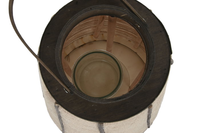 DKD Home Decor Portavela Oriental Yute Bambu Natural 33.5 x 33.5 x 81 cm