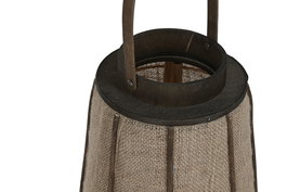 DKD Home Decor Portavela Oriental Yute Bambu Natural 33.5 x 33.5 x 81 cm