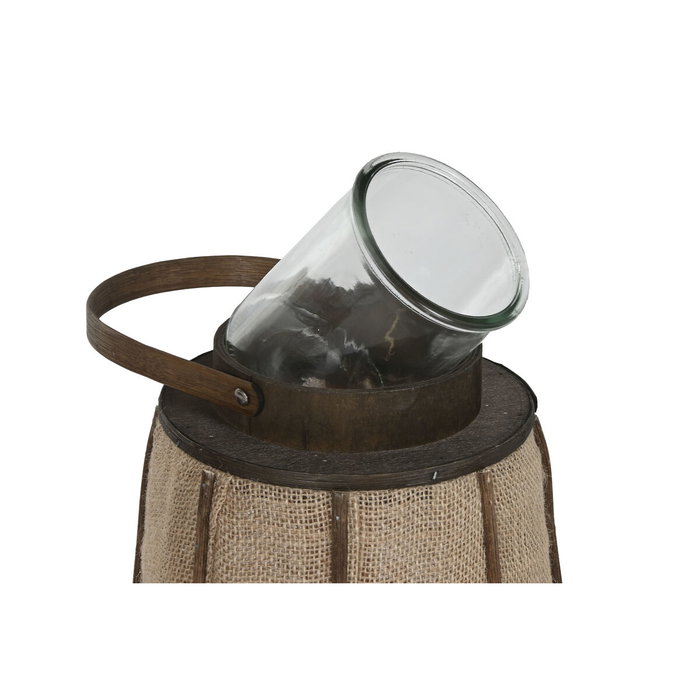DKD Home Decor Portavela Oriental Yute y Bambú Natural DKD Home Decor Portavela Oriental Yute y Bambú Natural