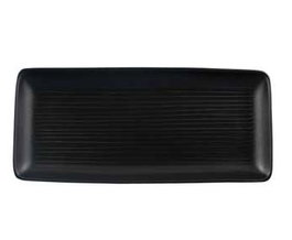 Bandeja Rectangular Jet Negro 27,7x12,10cm (Set de 8)