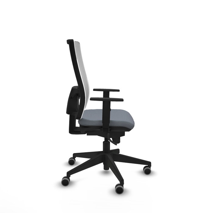 PIQUERAS Y CRESPO Silla de oficina Horna con mecanismo Sincro, Tela Gris y Malla Blanca PIQUERAS Y CRESPO Silla de oficina Horna con mecanismo Sincro, Tela Gris y Malla Blanca