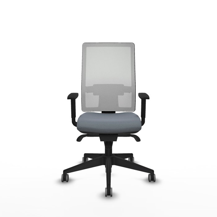 PIQUERAS Y CRESPO Silla de oficina Horna con mecanismo Sincro, Tela Gris y Malla Blanca PIQUERAS Y CRESPO Silla de oficina Horna con mecanismo Sincro, Tela Gris y Malla Blanca