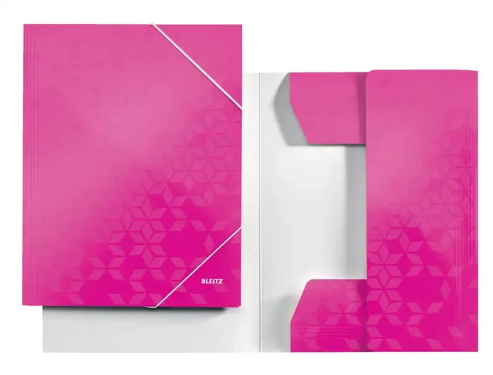 Leitz WOW Carpeta de solapas con gomas DIN A4 Fucsia Leitz WOW Carpeta de solapas con gomas DIN A4 Fucsia