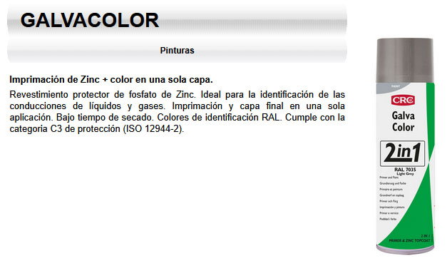 CRC Imprimación Anticorrosión/Óxido Gris Spray 500 ml