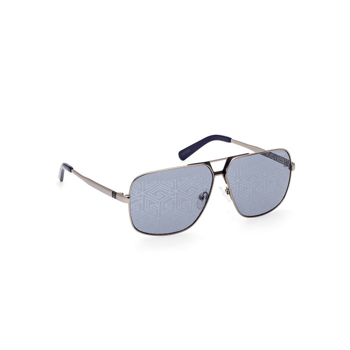 Guess Gafas GU00070 09V 140 mm Gafas de Sol Aviador para Hombre Montura Metal Azul 61 mm
