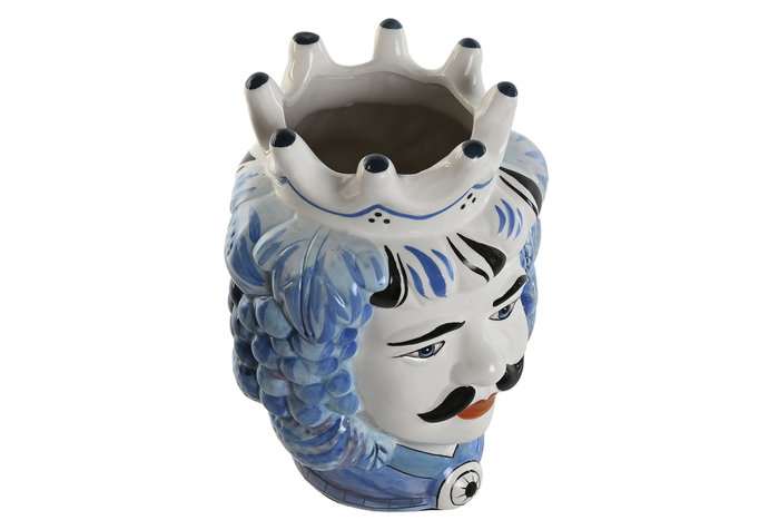 DKD Home Decor Macetero Mediterraneo Sicilia 2024 Blanco Azul Porcelana 15 x 26 x 15 cm DKD Home Decor Macetero Mediterraneo Sicilia 2024 Blanco Azul Porcelana 15 x 26 x 15 cm