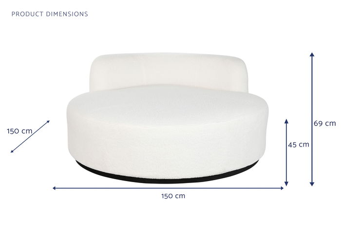 DKD Home Decor Sofá Blanco 150 x 69 x 150 cm