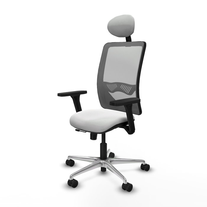 PIQUERAS Y CRESPO Silla de oficina Zulema con mecanismo Sincro/Traslack, Blanco y Gris PIQUERAS Y CRESPO Silla de oficina Zulema con mecanismo Sincro/Traslack, Blanco y Gris