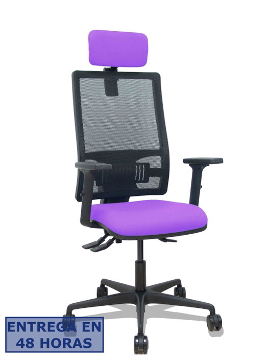 PIQUERAS Y CRESPO Silla Bormate con mecanismo Asincro, asiento Lila y respaldo Negro PIQUERAS Y CRESPO Silla Bormate con mecanismo Asincro, asiento Lila y respaldo Negro