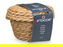 Giftdecor Cesto Tapa Redondo Pequeño Natural Fibra Natural (Totora) 14 cm x 11 cm x 14 cm (Set de 12)