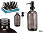 Berilo Dosificador Redondo Cristal Gris 500 ml Vidrio-Plastico 9.5x7.4x21.4 cm (Set de 12)
