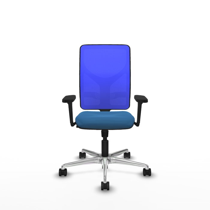 PIQUERAS Y CRESPO Silla de oficina Motilla con mecanismo Sincro, Azul claro y Azul